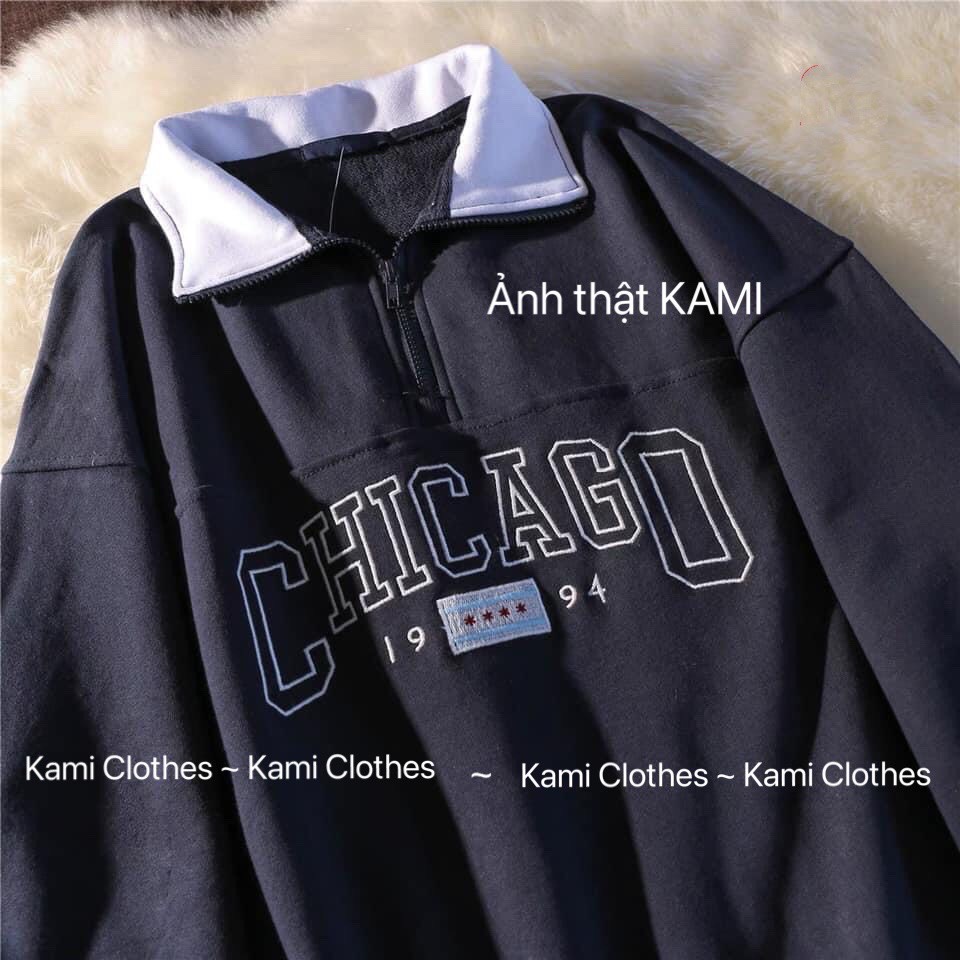 Áo Hoodie xanh dương phong cách Hàn Quốc, Áo Sweater cao cổ dài tay bồng form rộng cá tính Ulzzang - KAMI Clothes | BigBuy360 - bigbuy360.vn