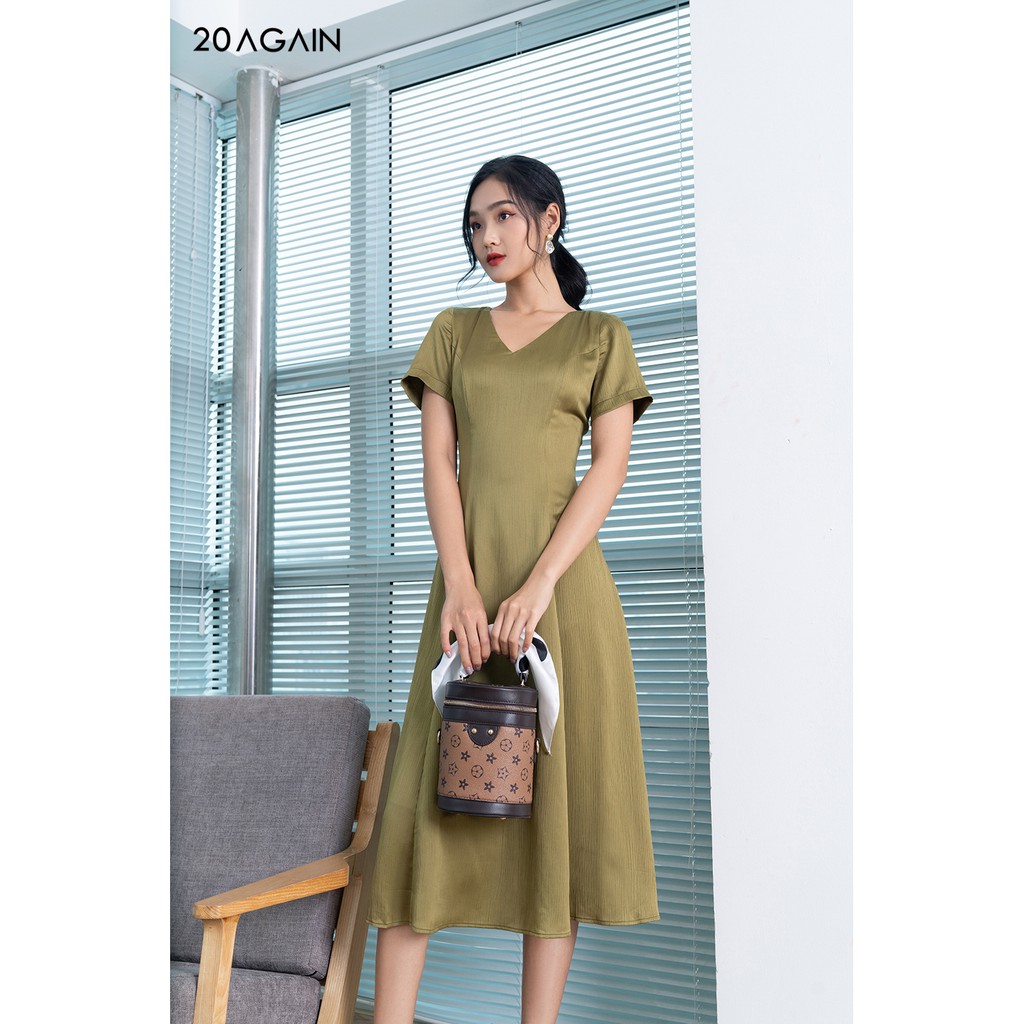 Đầm váy ngắn tay cổ V DEA0863 20AGAIN | BigBuy360 - bigbuy360.vn