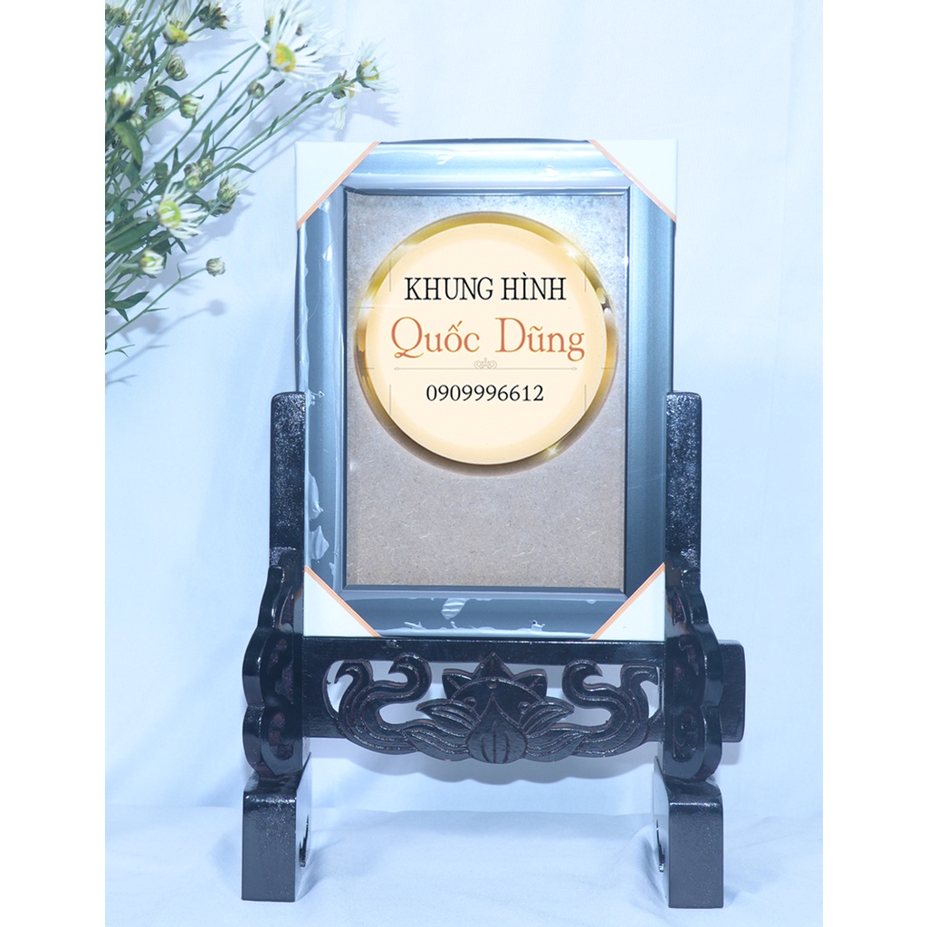 Khung hình và chân khung đề bàn thờ  kttấm hình