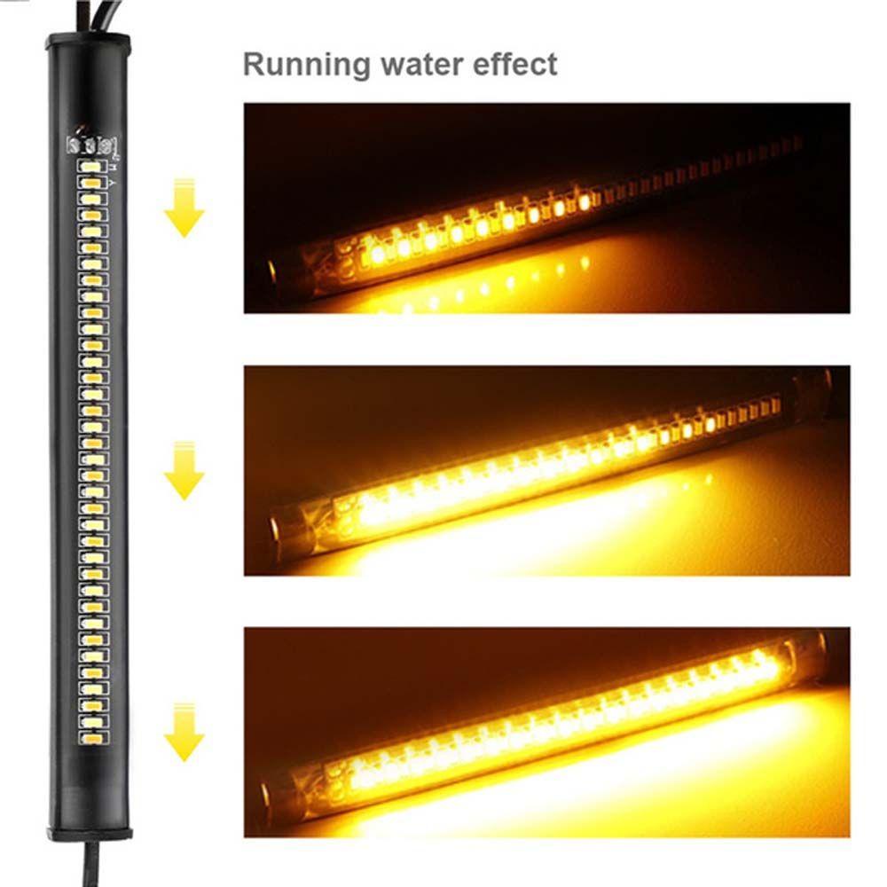 Norman Dải Đèn LED Tín Hiệu Xi Nhan Ánh Sáng Trắng Hổ Phách Thông Dụng Cho Xe Máy