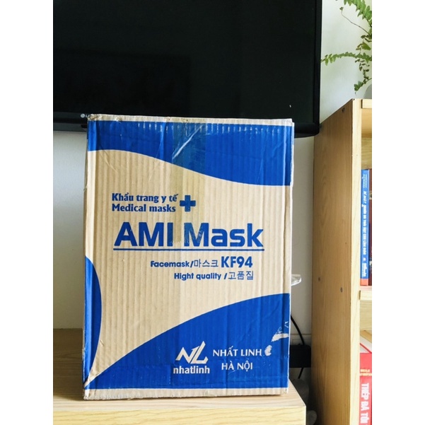 Sỉ 1 thùng khẩu trang kháng khuẩn  KF94 4d Ami (300 cái)