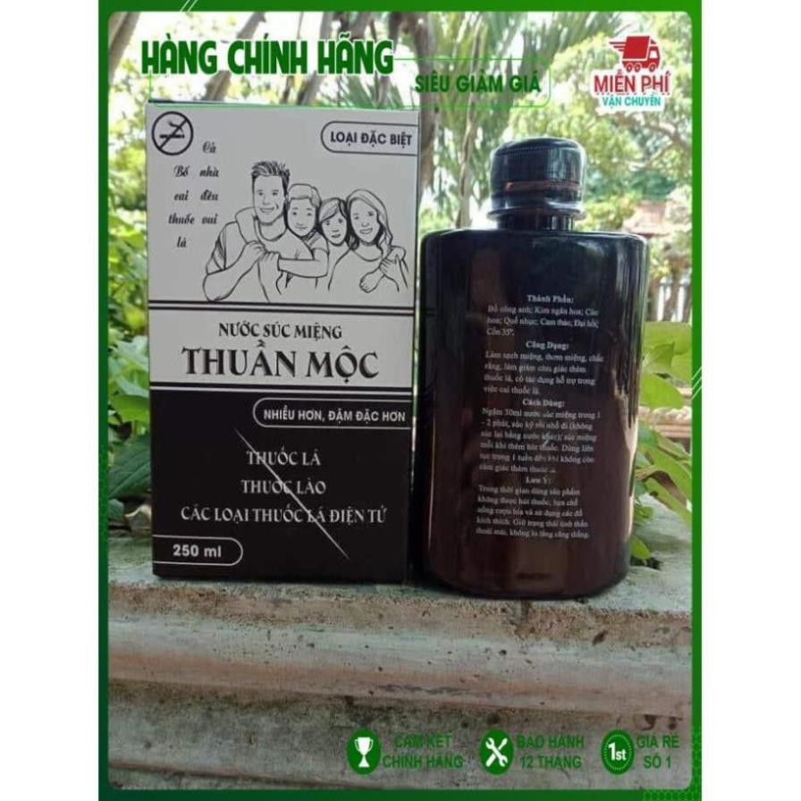 NƯỚC SÚC MIỆNG CAI THUỐC LÁ-THUỐC LÀO THUẦN.MỘC