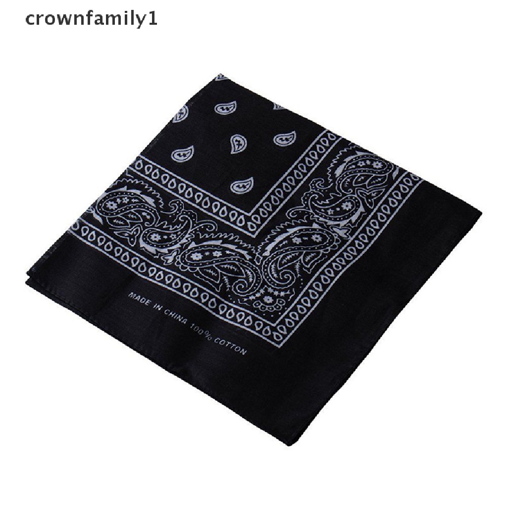 [crownfamily1] Khăn Trùm Đầu Bandana Bằng Cotton Quấn Đầu Mùa Hè Hình Ngôi Sao Paisley Fan Paisley