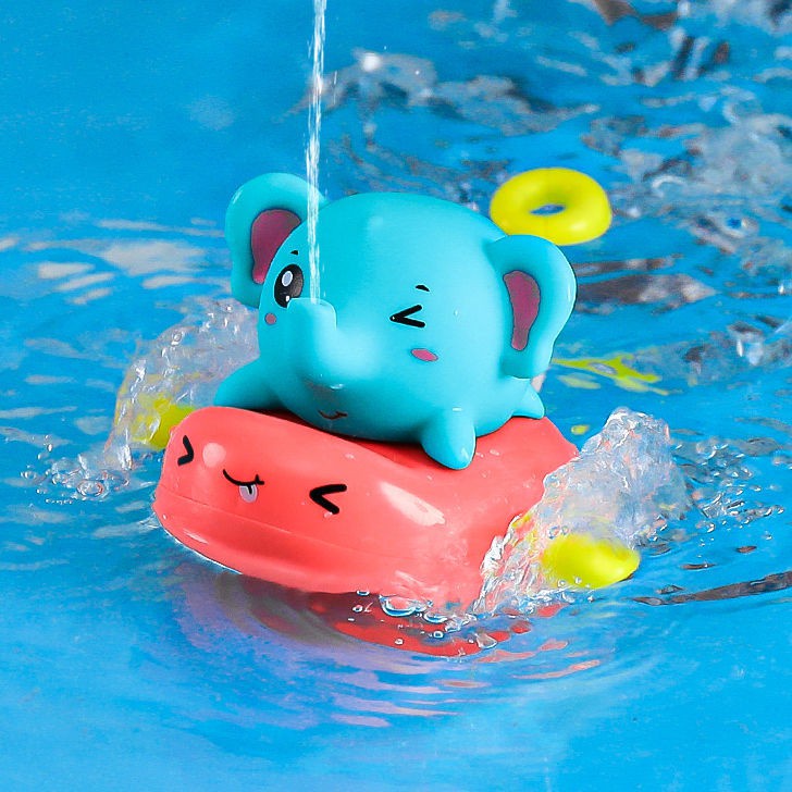 Đồ chơi nhà tắm - heo (lợn)/ voi / bò sữa chèo thuyền phun nước cực đáng yêu giao màu ngẫu nhiên