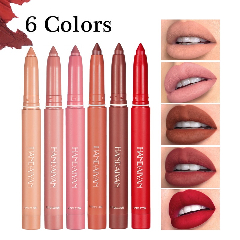 Son Lì Tông Màu Nude / Đỏ / Nâu Lâu Trôi Với 6 Màu Lựa Chọn