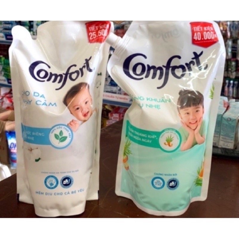 Nước xả vải comfort đậm đặc cho da nhạy cảm túi 1,8l