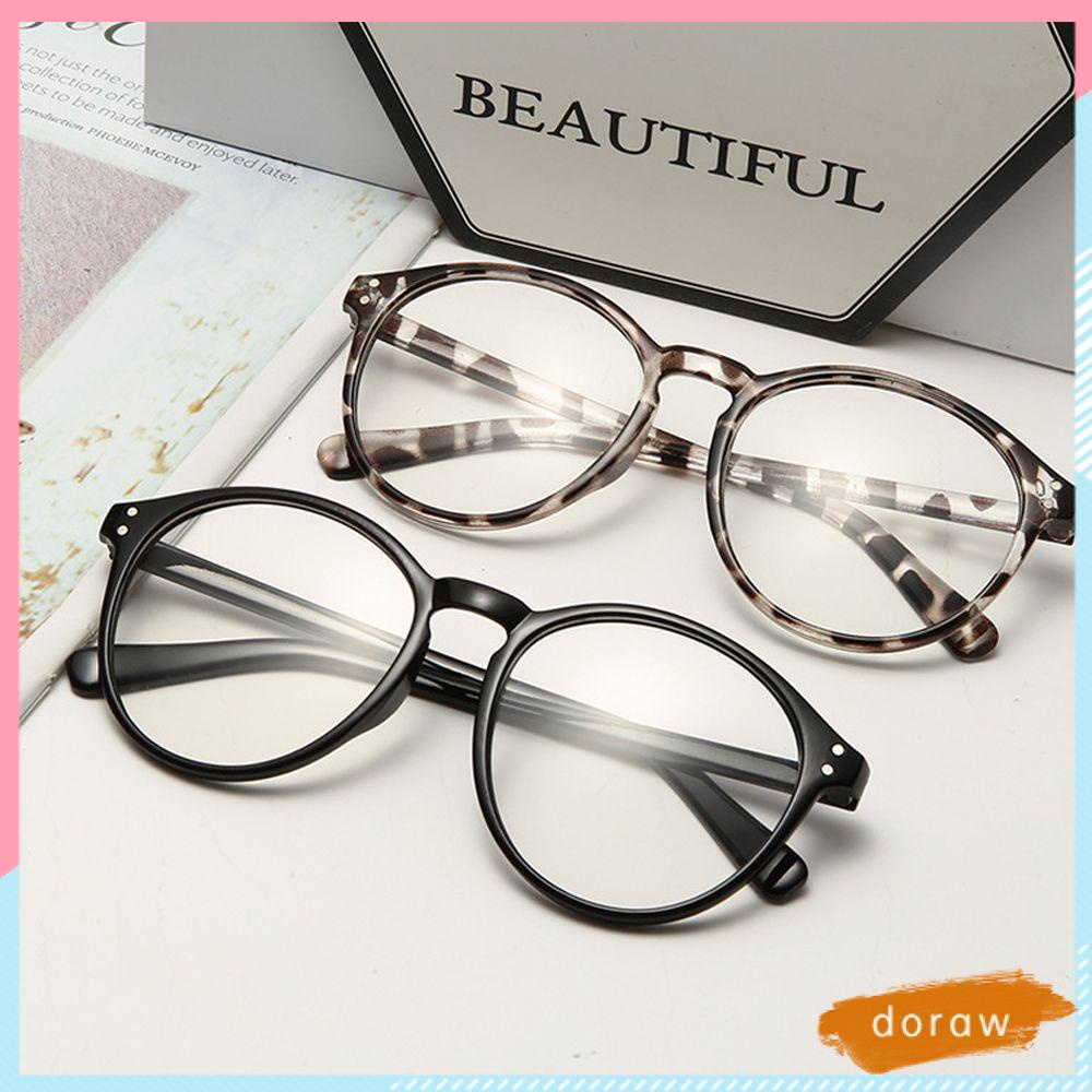 Kính cận gọng tròn chống tia UV chống ánh sáng xanh màu đen / da báo phong cách cổ điển 1.0 ~ - 4.0 độ