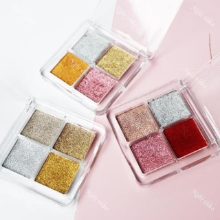 Bột tráng gương nén 4 màu trang trí móng