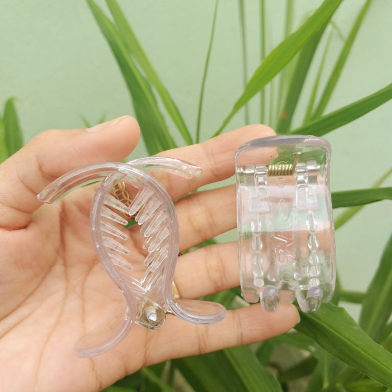 Kẹp tóc 5 răng tròn trong suốt (Loại 1)