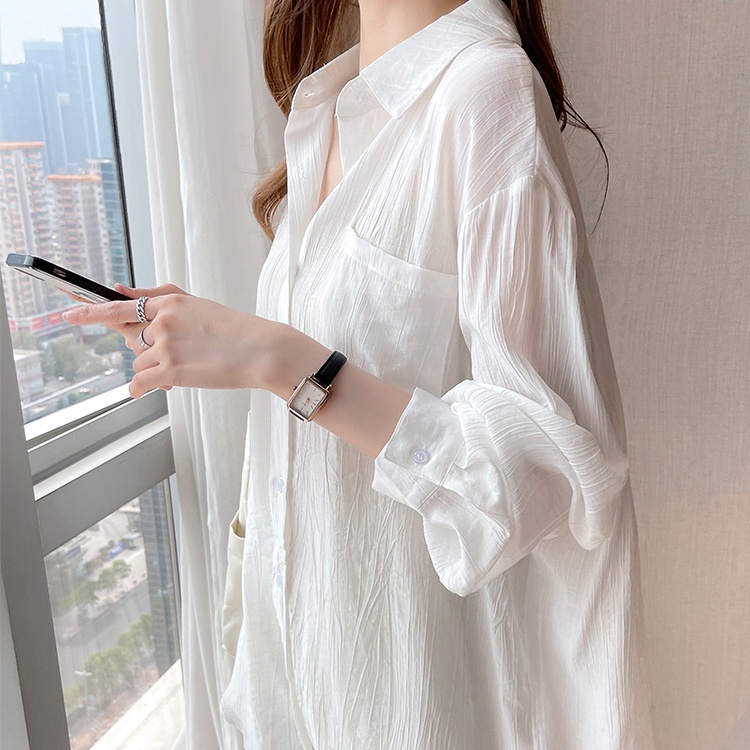 SUXI Áo Sơ Mi Tay Dài Chống Nắng Màu Sắc Thời Trang Mùa Hè Dành Cho Nữ