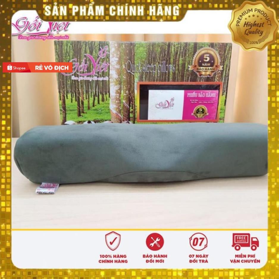 Hàng Công Ty  Combo 2 Vỏ Gối cao su Nhật Bản 60 x35cm Chống Đau Mỏi Vai Gáy, Gối Việt Bảo hành 5 năm