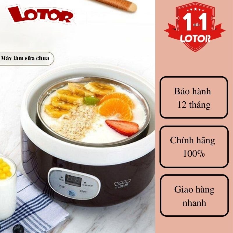 Máy Làm Sữa Chua Tự Động Ba Cấp Độ Chính Hãng LOTOR – Dung Tích 1L - BH 6 Tháng – Lotor L029