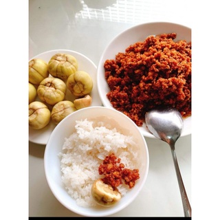 Mắm tép chưng thịt Ba Làng