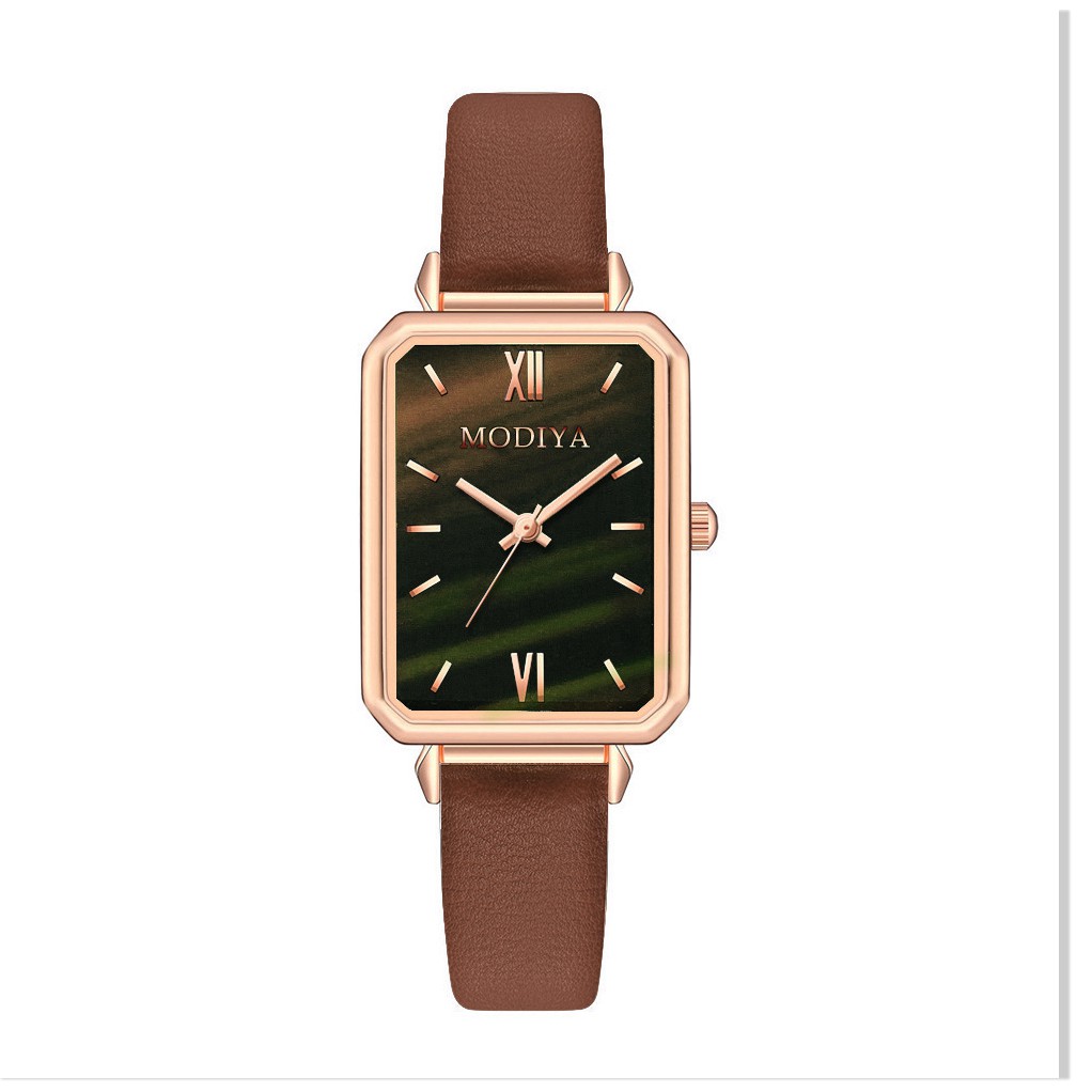 Đồng hồ nữ dây da PANDAWATCH mặt vuông phong cách cổ điển thời trang | BigBuy360 - bigbuy360.vn