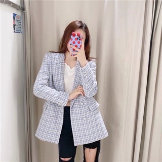 ÁO VEST DẠ TWEED VẠT CHÉO #ZARA AUTHENTIC TUỒN STORE
