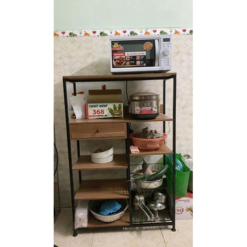 Kệ để lò nướng, lò vi sóng đa năng 5 tầng Khung sắt YL195 - 101x90x35 cm | BigBuy360 - bigbuy360.vn