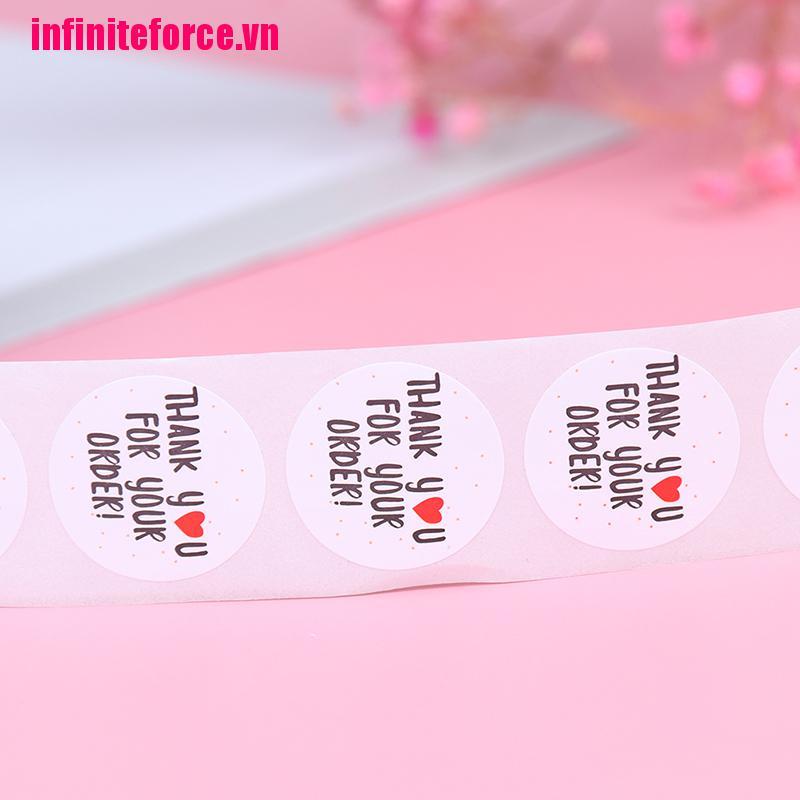 Set 500 Miếng Dán In Chữ Thank You For Your Order