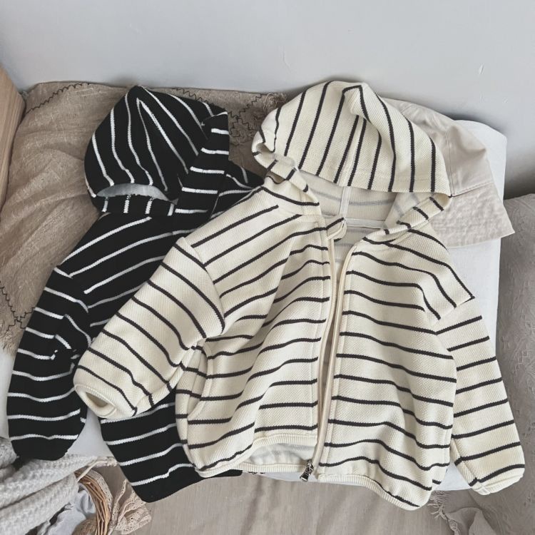 Áo Khoác Cardigan Có Nón Tay Dài Phong Cách Hàn Quốc Thời Trang Xuân Thu Cho Bé Gái