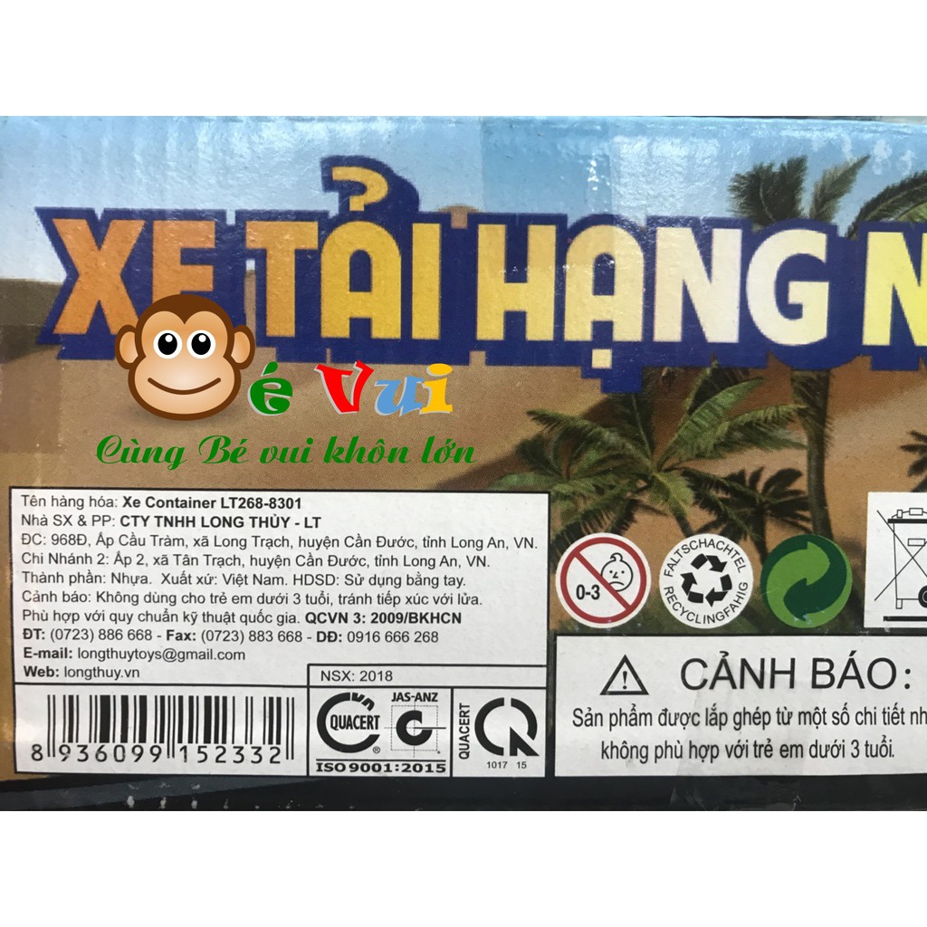 [Hàng Việt Nam] Đồ Chơi Xe Container / Đầu Kéo Chở 4 Xe Con