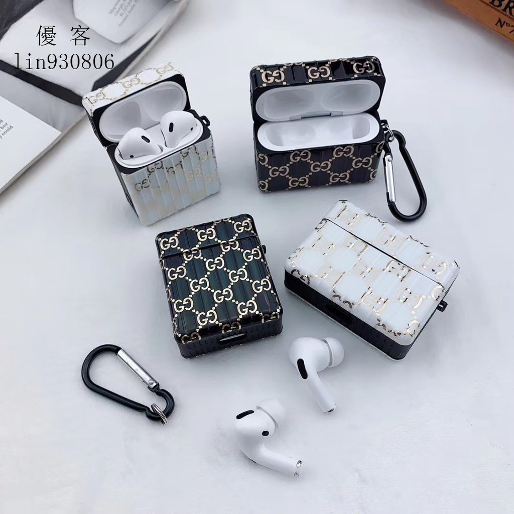 Vỏ bảo vệ hộp sạc tai nghe AirPods 1/2/Pro hình vali Lv YSL Fendi