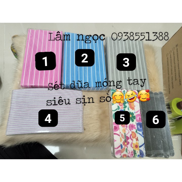 Sét dũa móng tay cao cấp  nhỏ gọn, xinh xắn , tiện dụng làm cá nhân , làm nail , Bề mặt dũa  mềm an toàn.