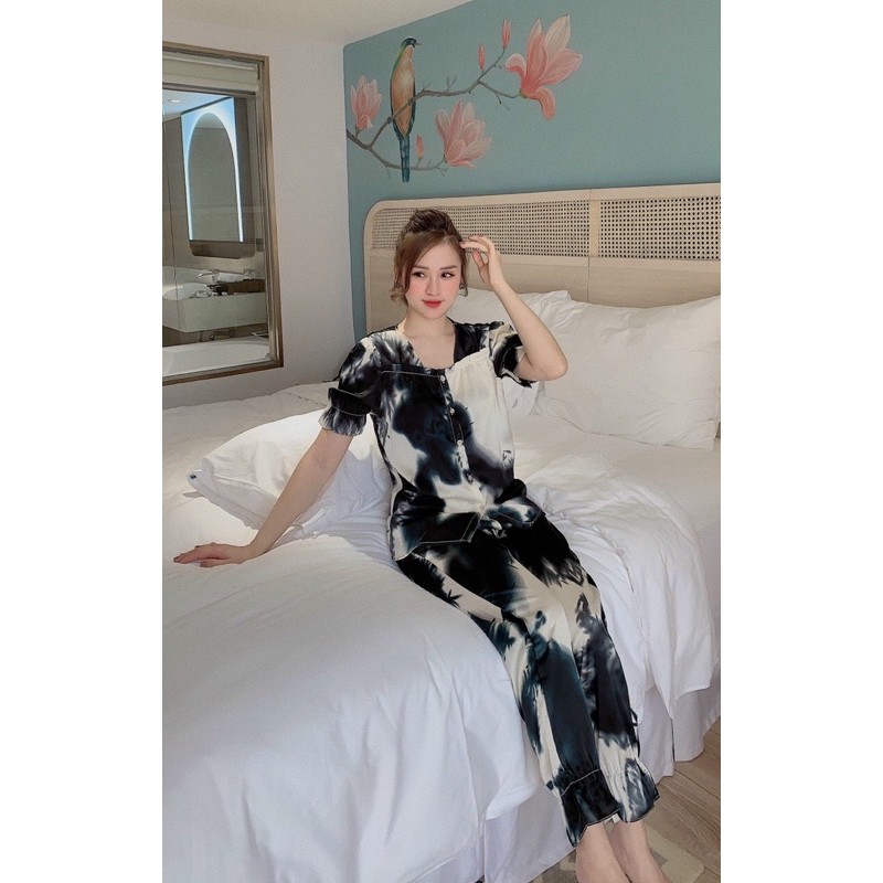 KÈM HÌNH THẬTBộ pijama loang nhún xinh xắn hàng cao cấp chuẩn mịn đẹp
