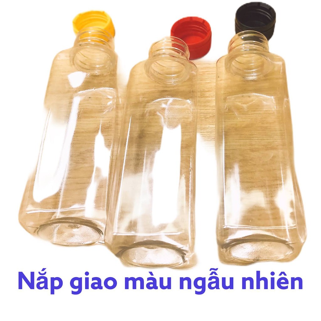 chai nhựa 250ml kèm nắp đậy đựng trà sữa nước uống