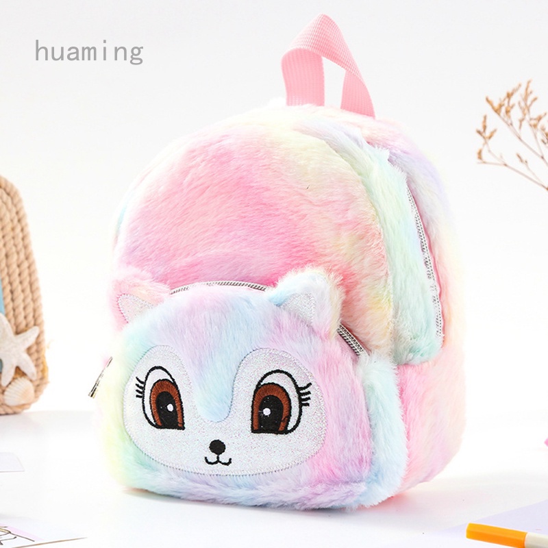 Ba lô hình kỳ lân phối màu sắc dễ thương cho bé gái