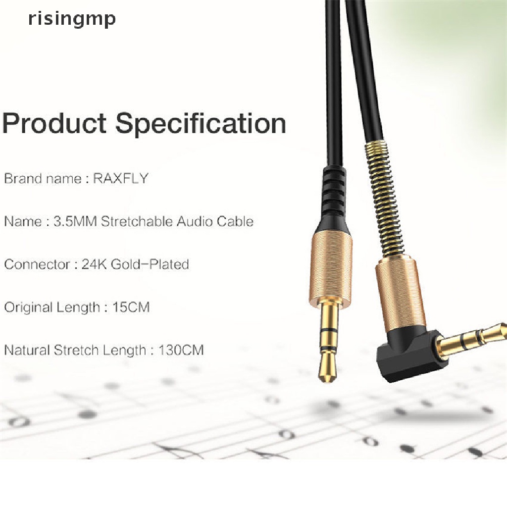 Dây Cáp Âm Thanh Chuyển Đổi Từ Giắc Cắm 3.5mm Sang Cổng Cắm Aux Chữ L Cho Tai Nghe Xe Hơi ♨Trên đó