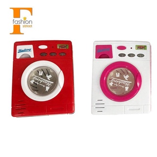 Đồ Chơi Máy Giặt Mini Tự Động Có Đèn Và Ống Thoát Nước Màu Đỏ Cho Bé