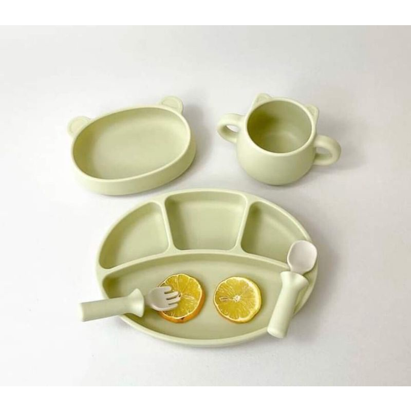 Khay ăn dặm chia ngăn Bluemama