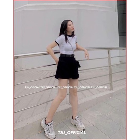 Quần Short Nữ Gập Gấu Quần đùi nữ vải tuyết mưa Gen J10 | BigBuy360 - bigbuy360.vn