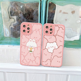 Ốp lưng Samsung S8 S8+ S9 S9+ Note 8 Note 9 Note 10 Note 10+ 10 pro Note 10 lite Note 20 Note 20ultra dẻo vuông Thỏ hồng