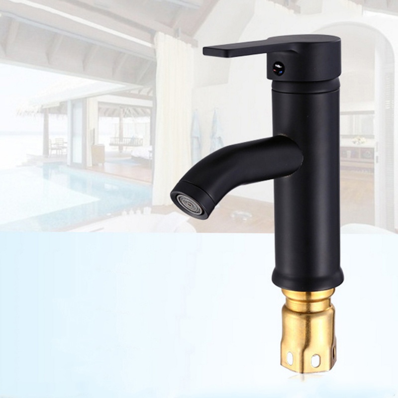 Vòi Nước Nóng Lạnh Bằng Thép Không Gỉ Màu Đen