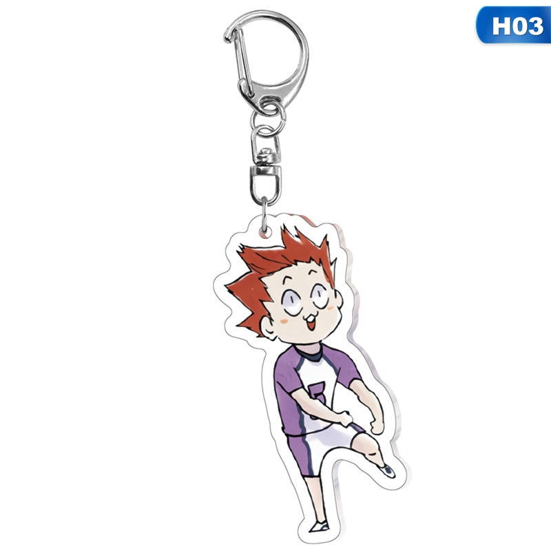 flowersqueen Móc chìa khóa in hình Haikyuu đáng yêu