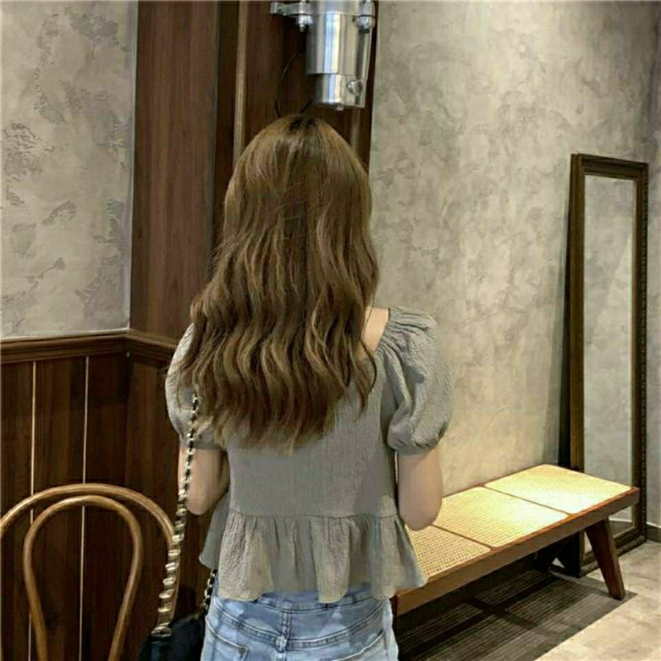 Áo voan BH ngắn tay màu sắc đơn giản thời trang Hàn Quốc cho nữ