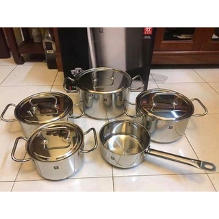 🇩🇪 bộ nồi từ cao cấp zwilling twin classic germany -5 món vung inox bền đẹp từ đức