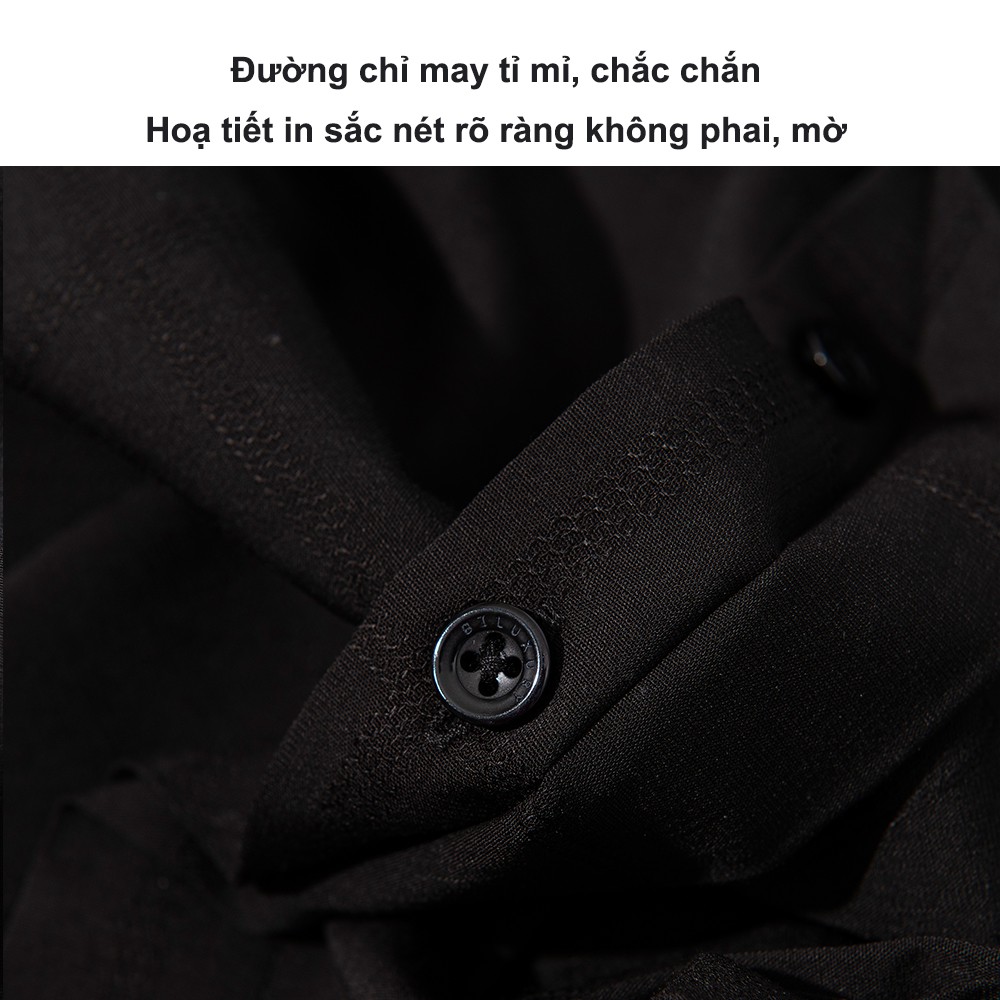 Áo sơ mi nam ngắn tay Biluxury hoạ tiết caro chìm lịch lãm công sở vải siêu mịn thoáng mát 4SMCC002DEN | BigBuy360 - bigbuy360.vn