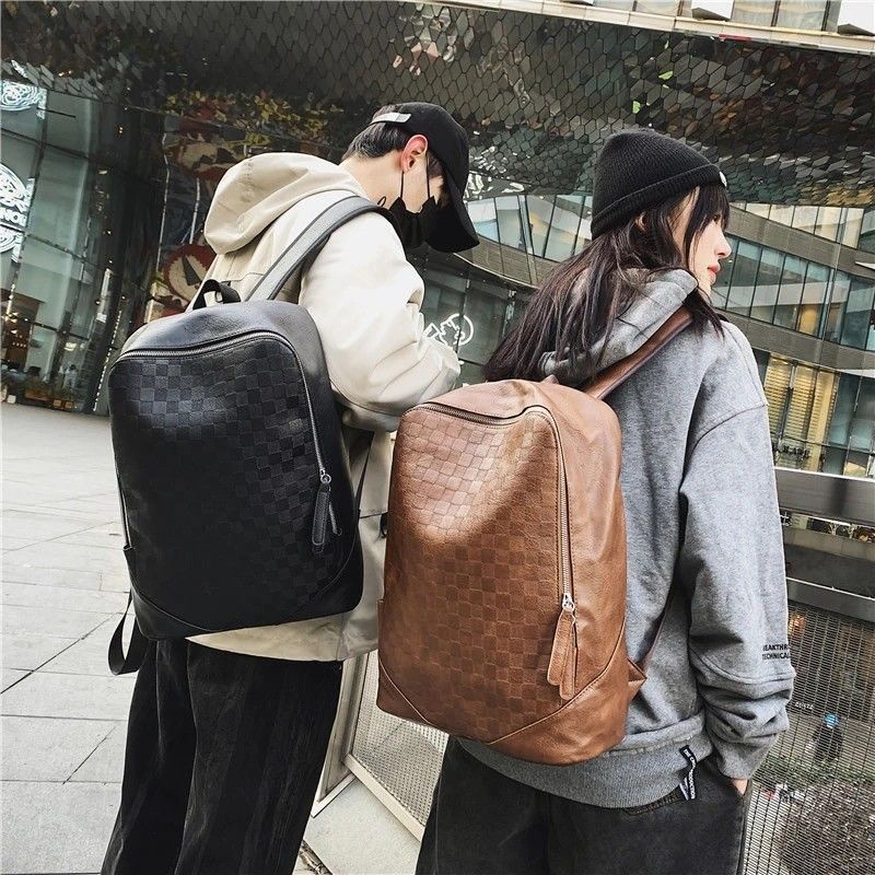 Balo da PU siêu nhẹ kiểu cách đơn giản cá tính cho nam