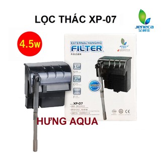 Lọc thác - Lọc thác bể cá mini Jeneca Xp 07 - máy lọc thác treo bể cá 4.5W (tích hợp lọc váng và combo kèm vật liệu lọc)