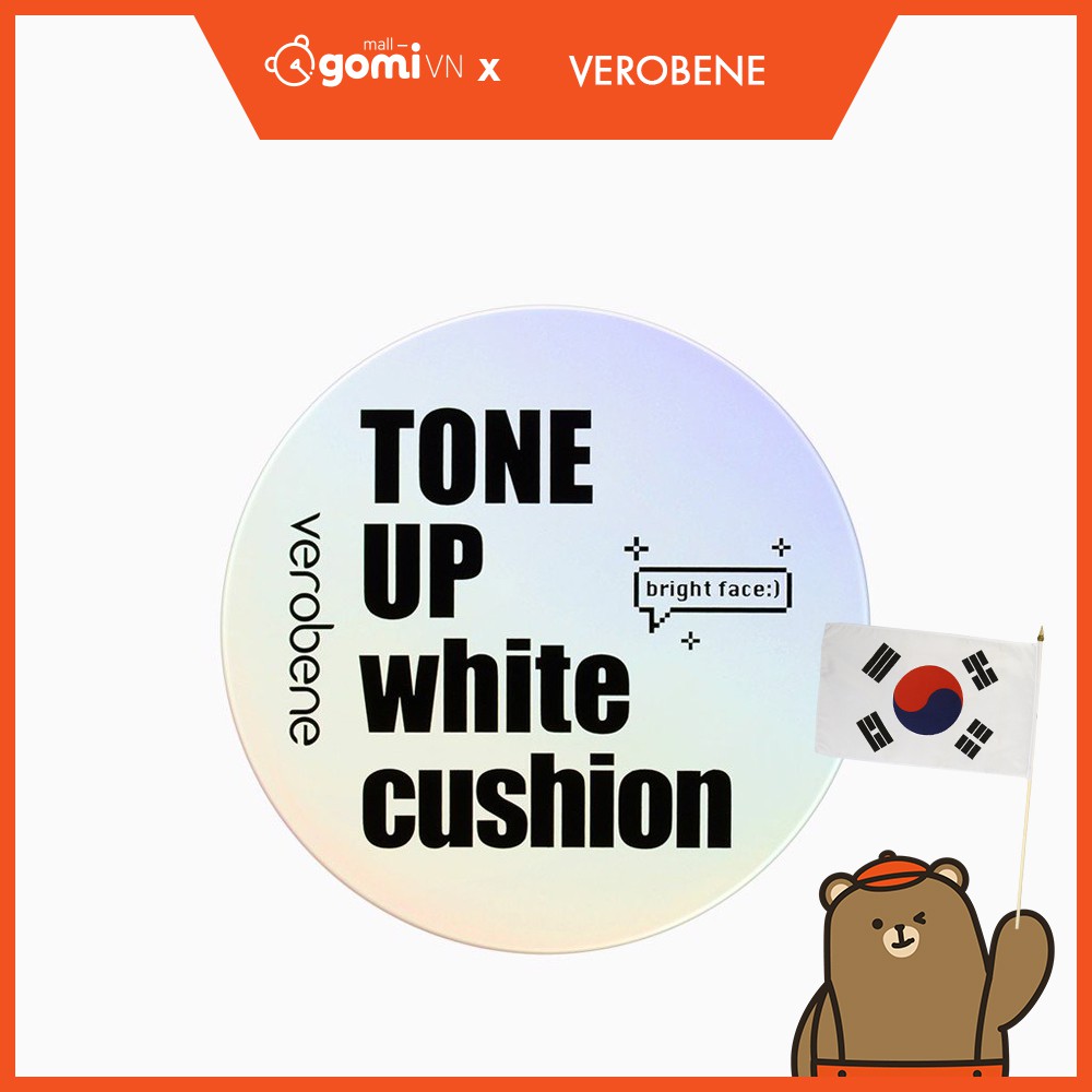 Phấn Nước Cushion Dưỡng Ẩm Mềm Mại Nâng Tone Da Verobene Tone Up White Cushion GomiMall