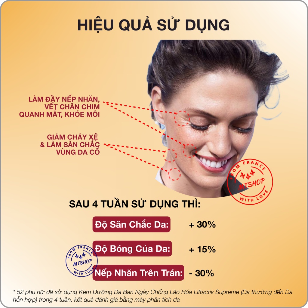 VICHY Kem Ngày Chống Lão Hóa Liftactiv Supreme:  Dưỡng Ẩm, Ngăn Ngừa Nếp Nhăn & Làm Da Săn Chắc, Sáng Mịn [Nội địa Pháp]