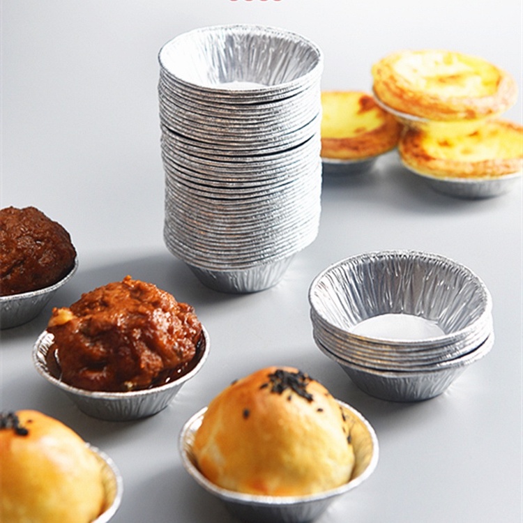 Set 100 Đế Cốc Chén Giấy Bạc Lót Khuôn Nướng Bánh tart Trứng Siêu Tiện Dụng An Toàn Khi Sử Dụng