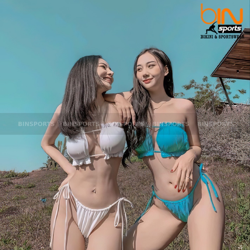 Bikini Nữ Hai Mảnh Quần Tam Giác Mút Mỏng Sexy Freesize Bin Sports BHV083