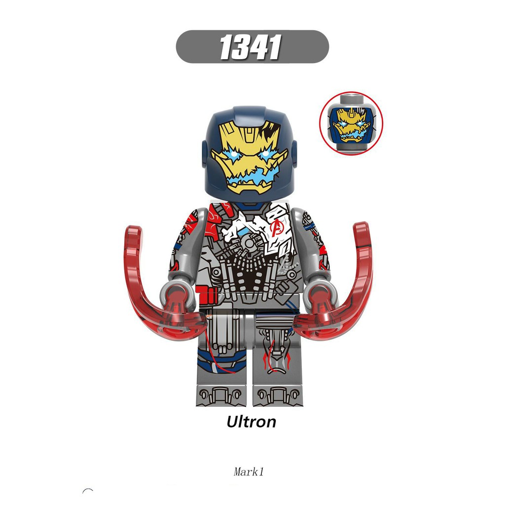 Minifigures Các Mẫu Nhân Vật Siêu Anh Hùng Người Sắt Ironman Ultron Mark17 Mark33 Mark43 Mark45 Iron Patriot X0267