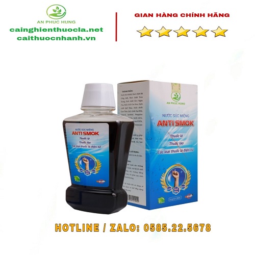 Cai thuốc lá, thuốc lào ANTISMOK (Mẫu Mới 300ml Đậm Đặc)