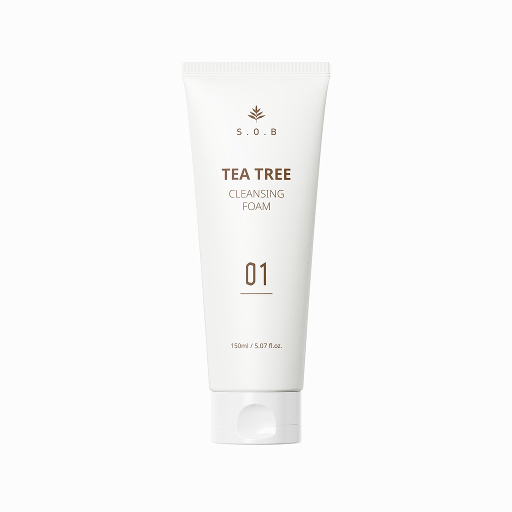 Sữa rửa mặt làm sạch và giảm mụn S.O.B Tea Tree Cleansing Foam 150ML