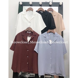 Áo sơ mi cộc cổ V