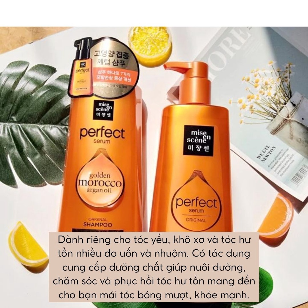 Dầu gội / Dầu xả Mise-en-scence dành cho tóc khô xơ, tóc nhuộm 680ml