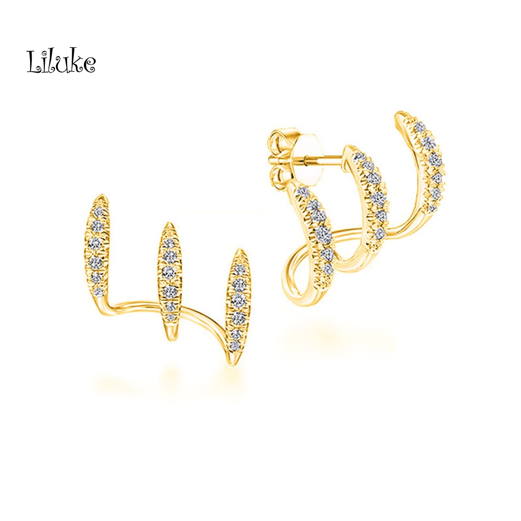 Đôi Khuyên Tai HìNh VòNg Cung LấP LáNh ThờI Trang Cho Nữ